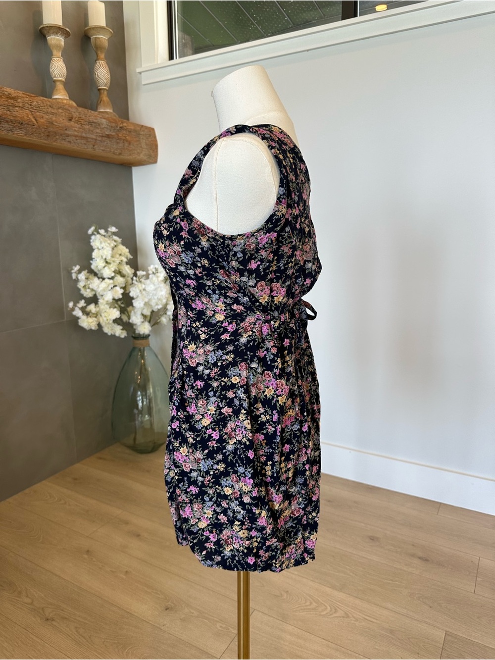 Vintage EQUATION Floral Button Front Romper – Size Small - Picture 9 of 10